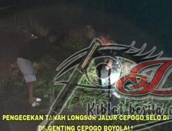 Tanggap Bencana, Babinsa Datangi Lokasi Longsor Jalur SSB