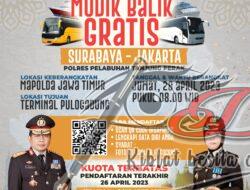 Layanan Balik Mudik Gratis Tujuan Jakarta Dari Polres Tanjung Perak