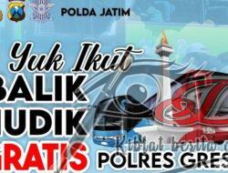 Polres Gresik Siapkan 4 Bus Tujuan Semarang dan Jakarta Untuk Balik Mudik Gratis
