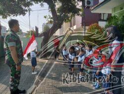 Cara Tersendiri Babinsa Danukusuman Dalam Menanamkan Rasa Cinta Tanah Air Sejak Usia Dini