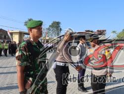 Anggota Kodim 0726/Sukoharjo Apel Gelar Pasukan Operasi Patuh Candi Tahun 2023 di Mapolres Sukoharjo