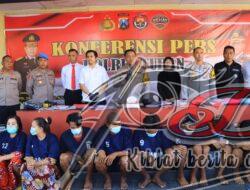 Polres Tuban Berhasil Amankan 9 Unit Motor dan 6 Pelaku Curanmor 25 TKP,