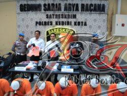 Periode Juli Polres Kediri Kota Berhasil Ungkap 6 Kasus, 10 Tersangka di Amankan