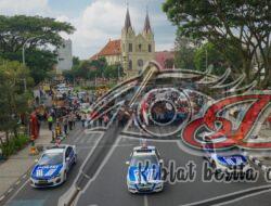 Polresta Malang Kota Ajak Pengendara Peringati Detik – Detik Proklamasi Kemerdekaan RI 78  Pupuk Jiwa Nasionalisme