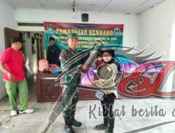 Babinsa Danukusuman Bagikan Paket Sembako Program KBD Tahap VIII TA 2023
