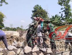 Sasaran Fisik TMMD Sengkuyung III Desa Celep Fokus pekerjaan Pondasi Jembatan dan Talud