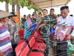 Kodim 0726/Sukoharjo Gelar Vicon Gerakan Nasional Ketahanan Pangan di Lahan Demplot Desa Celep