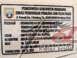 Waoo…!!! Rehabilitasi Ruang Perpustakaan SMPN 3 Kragan Telan Anggaran 232Juta Lebih