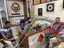 Personil OMB Polres Bangkalan Sampaikan Himbauan Batasan Berkampanye Kepada Masyarakat