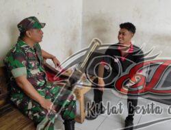 Babinsa Kratonan Sambangi Security Himbau Keamanan Lingkungan