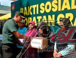 TNI Di Boyolali Selenggarakan Baksos Pengobatan Gratis dan Pembagian Sembako