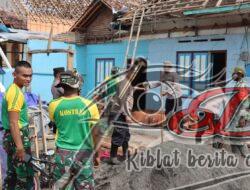 Sinergitas Polres Bondowoso bersama TNI Bantu Warga Terdampak Putting Beliung