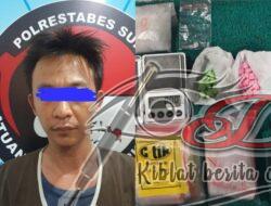 Seorang Pria Warga Sidoarjo Diringkus Satresnarkoba Polrestabes Surabaya Lantaran Jual Sabu dan Pil