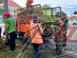 Wujud Nyata Bati Bakti TNI, Babinsa Bersama DKP Kerja Bakti Bersihkan Sampah 
