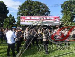 Kapolres Bondowoso Menggelar Apel Pelepasan Anggota Dalam Pengamanan Pemilu 2024