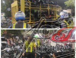 Jaga Kondusifitas Menjelang Ramadhan, Satlantas Polrestabes Surabaya Angkut Puluhan Motor Balap Liar