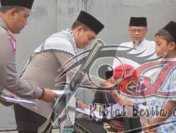 Kapolres Probolinggo Berikan Santunan Anak Yatim saat Resmikan Musholla Al-Kautsar, Gapai Berkah Ramadhan