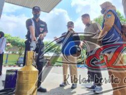 Jelang Mudik Tim Gabungan Polres Kediri Kota Sidak SPBU Periksa Takaran dan Stok BBM