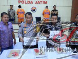 Polda Jatim Amankan Dua Tersangka Pembuat Kontrak Angkutan Ekspedisi Fiktif 11 Miliar Rupiah