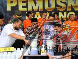 Kapolresta Malang Kota Bersama Forkopimda Musnahkan Barang Bukti Barbagai Jenis Narkoba