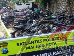 Tingkatkan Keselamatan Lalulintas, Polresta Malang Kota Berhasil Amankan 99 Motor Tak Sesuai Spektek