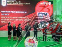 Sespim Lemdiklat Polri Gelar Kegiatan Pemberian Rekor MURI Untuk Literasi dan Art Policing Lukisan
