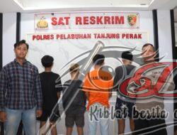 TIM Gabungan Polres Tanjung Perak Amankan 6 Remaja Kelompok Gangster Team Error Surabaya