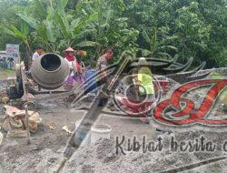 Babinsa Bantu Pembuatan Talud Penahan Longsor