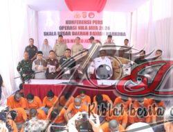 Polrestro Jakpus Lakukan Operasi Skala Besar, Tangkap 26 Tersangka Narkoba dan menyita 2 Kg Sabu di Kalipasir