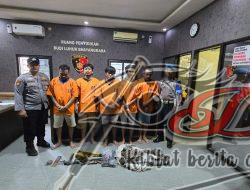 Polsek Asemrowo Amankan Komplotan Pencuri Kabel Milik PT Telkom di Bawah Jembatan Kalianak Surabaya