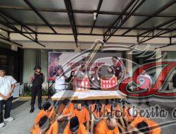 Satresnarkoba Polres Jember Berhasil Ungkap 9 Kasus Narkoba, 12 Tersangka dan Rutasan Gram Sabu Diamankan