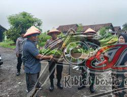 Gelorakan Swasembada Pangan Polisi Serahkan Bibit Tanaman di Tambak Kalisogo Sidoarjo