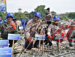 Ditpolairud Polda Jatim Tanam Belasan Ribu Bibit Mangrove di Gresik dan Lestarikan Lingkungan