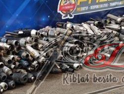 Satlantas Polrestabes Surabaya Sita Ratusan Knalpot Tidak Sesuai Spektek Dalam Operasi Lilin Semeru 2024