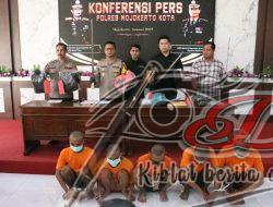 Polres Mojokerto Kota Berhasil Tangkap Anggota Gangster Casper yang Rampas Motor 3 Remaja