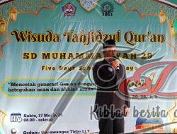 Gelar Wisuda Tahfidzul Qur’an Angkatan ke-5, Ini Harapan Kepala SD Muhammadiyah 29 Surabaya