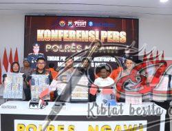 Polres Ngawi Berhasil Amankan 5 Tersangka Pengedar Uang Palsu Lintas Provinsi