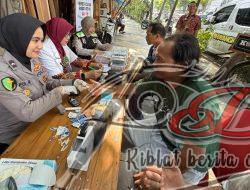 Hari Bhayangkara ke -79, Biddokkes Polda Jatim Gelar Layanan Kesehatan Gratis untuk Driver Ojol