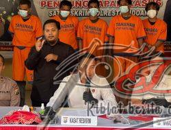 Satreskrim Polresta Sidoarjo Tangkap 5 Spesialis Curanmor, Dua di Antaranya Residivis