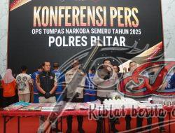 Polres Blitar Bekuk 13 Tersangka, Ungkap Peredaran Narkoba, Psikotropika, hingga Miras Ilegal, Dalam Operasi Tumpas Narkoba 2025