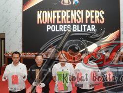 Satreskrim Polres Blitar Ungkap Tiga Kasus Pencurian dalam Waktu Singkat, Empat Pelaku Diamankan