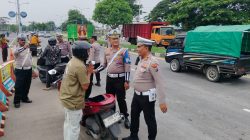 Tertibkan Pelanggar Rambu, Satlantas Polres Tanjung Perak Gelar Patroli Terpadu di Akses Vital Surabaya–Madura
