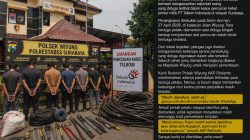 Unit Reskrim Polsek Wiyung Polrestabes Surabaya Amankan Terduga Komplotan Pencuri Kabel Telkom di Jalan Wiyung
