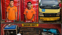 Unit Reskrim Polsek Wiyung Gagalkan Aksi Curi Kabel Telkom Saat Patroli Dini Hari, Dua Pelaku Diamankan