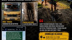 Aktivitas Penggalian Kabel Kembali Terjadi di Jalan Raya Rungkut Industri, Kapolsek Tenggilis Bungkam Saat Dikonfirmasi Awak Media