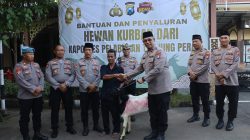 Wujud Kepedulian Sosial, Polres Pelabuhan Tanjung Perak Distribusikan Hewan Kurban