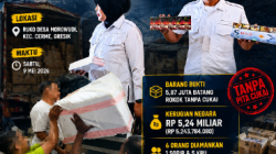 Gudang Rokok Ilegal Digerebek, 5,87 Juta Batang Disita di Gresik
