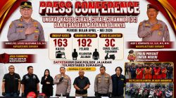 Polrestabes Surabaya dan Polsek Jajaran Ungkap 163 Kasus Kriminal, 192 Pelaku Kejahatan Jalanan dan 3C Diamankan