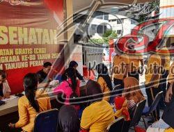 Semarak HUT ke-80 Bhayangkara, Polres Pelabuhan Tanjung Perak Gelar Bakti Kesehatan hingga Bazar Murah