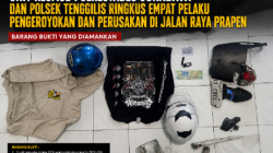 Unit Resmob Polrestabes Surabaya dan Polsek Tenggilis Ringkus Empat Pelaku Pengeroyokan dan Perusakan di Jalan Raya Prapen